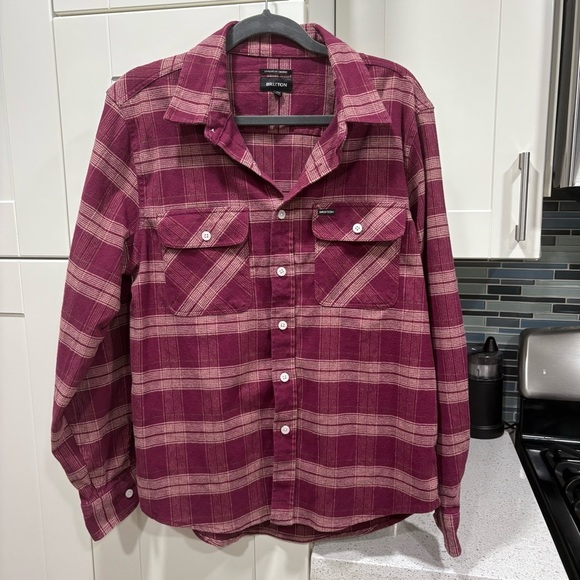 Men’s Brixton Bowery flannel button down shirt - Picture 1 of 8
